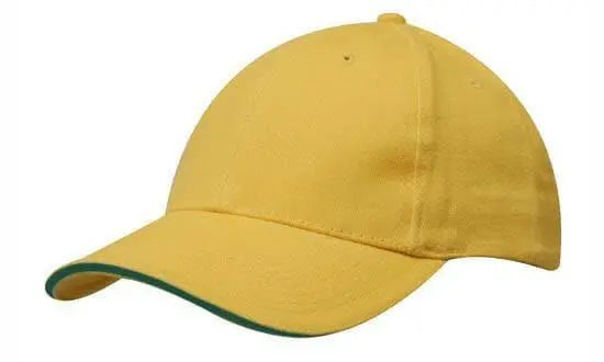 Headwear Brushed Heavy Cotton Cap With Sandwich Trim X12 - 4210 - Metro Workwear